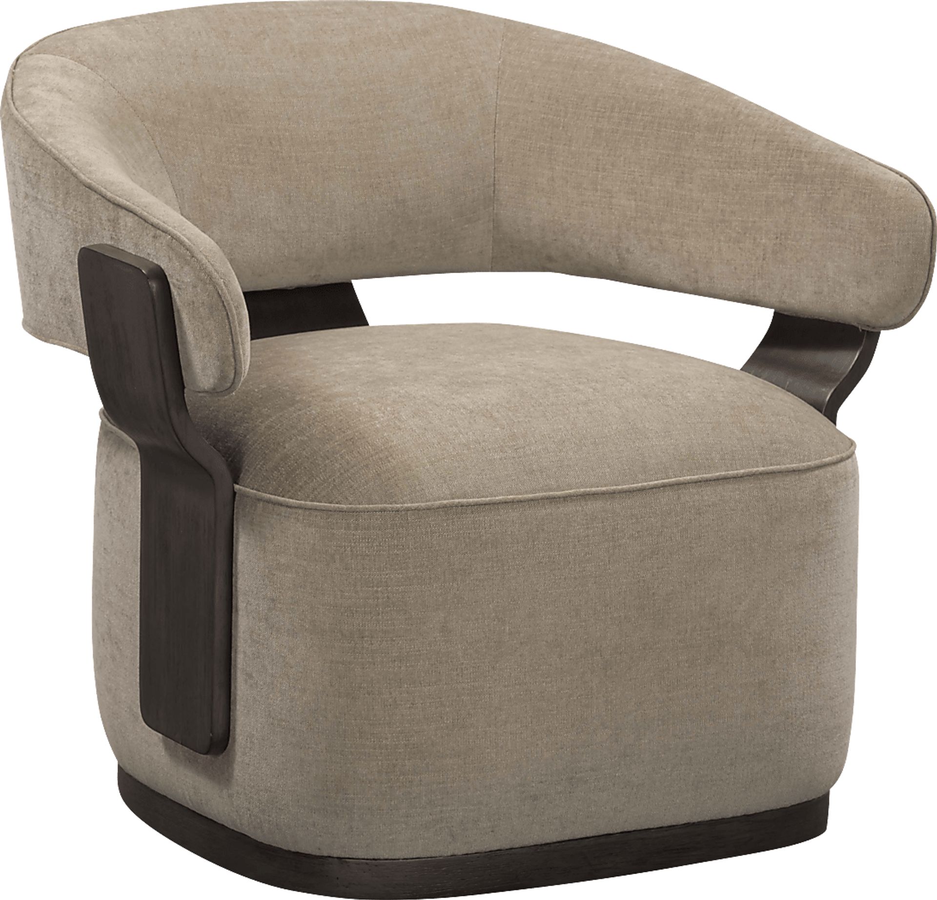 Ansay Linen Swivel Accent Chair - Image 1