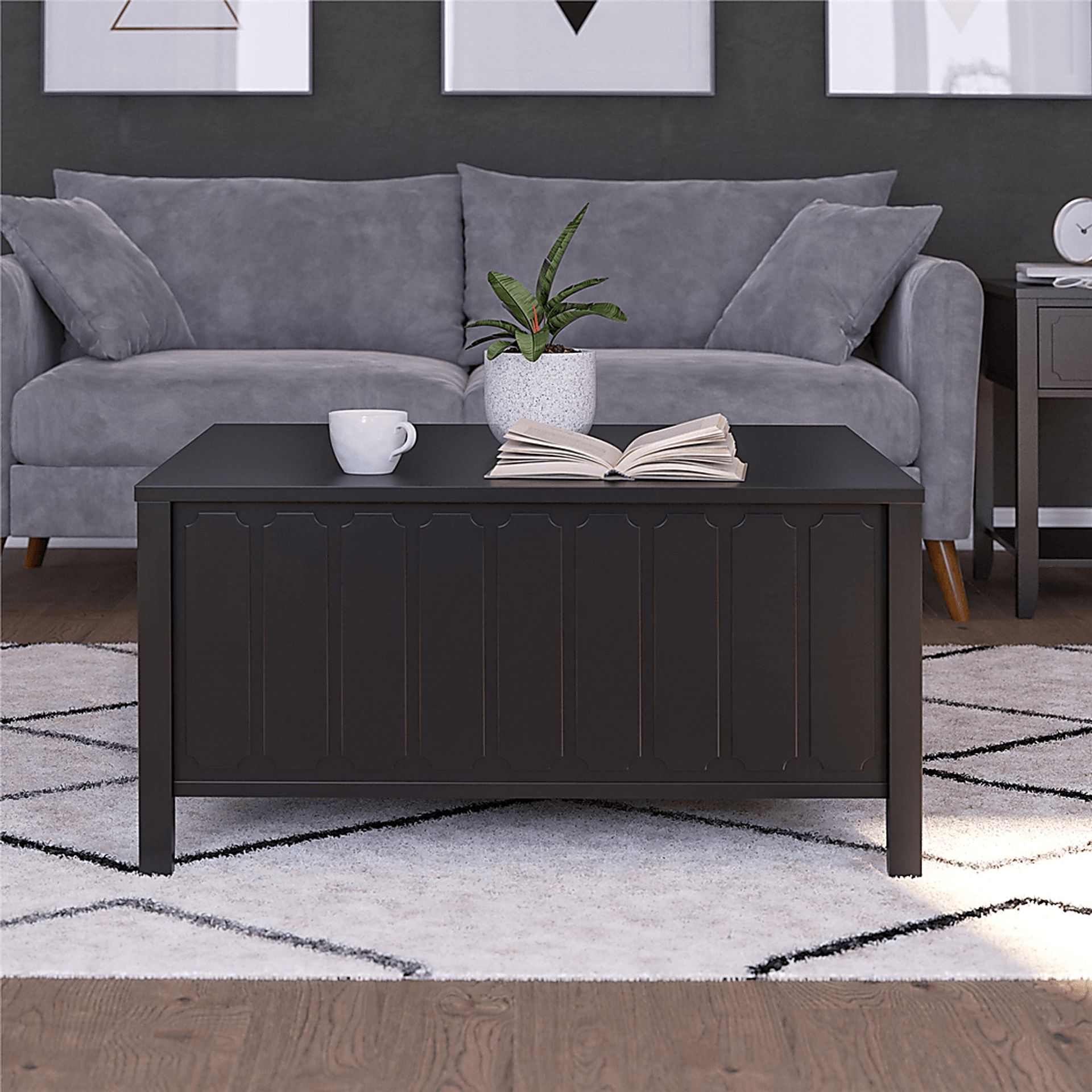 Anselma Black Lift-Top Cocktail Table - Image 3