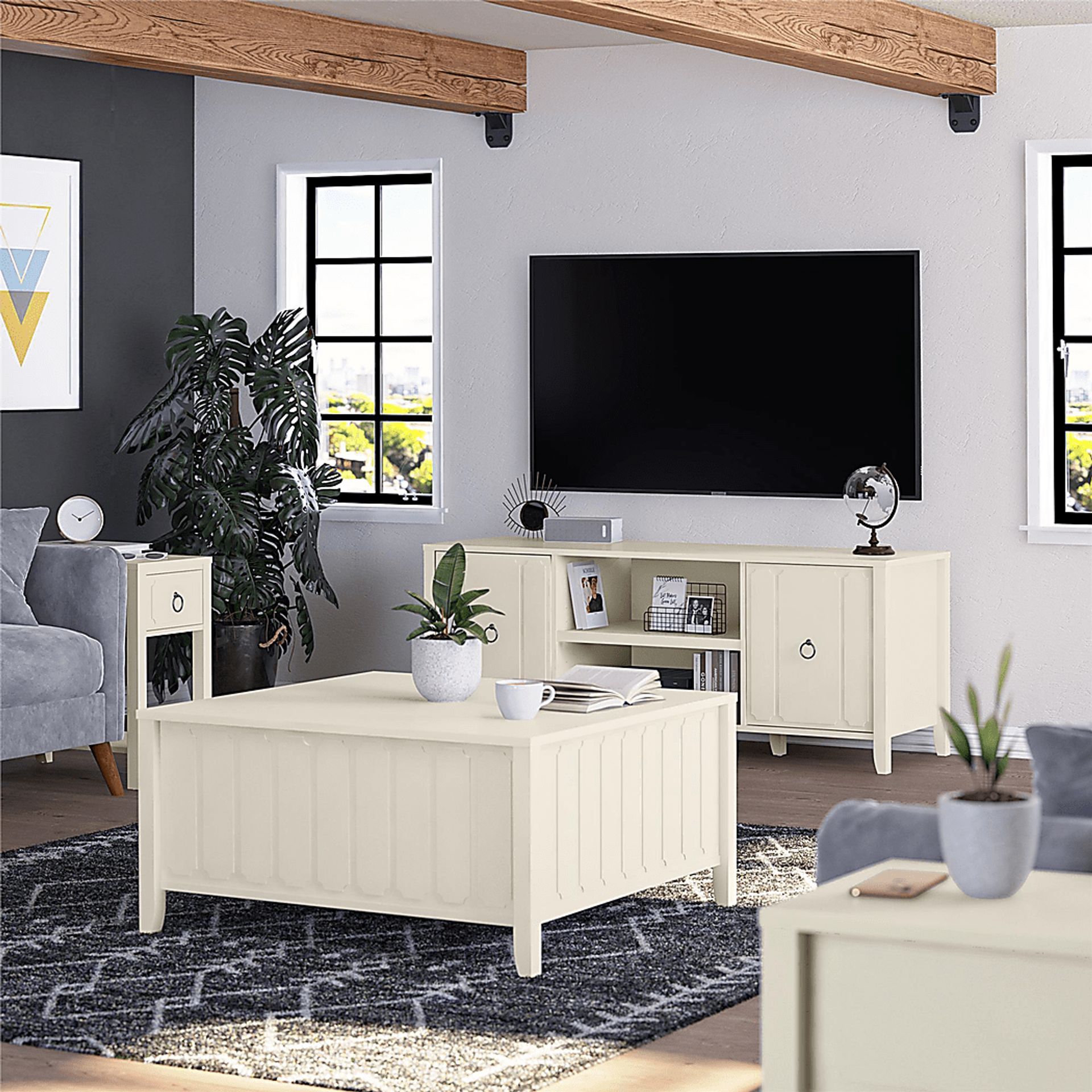 Anselma White Lift-Top Cocktail Table - Image 11