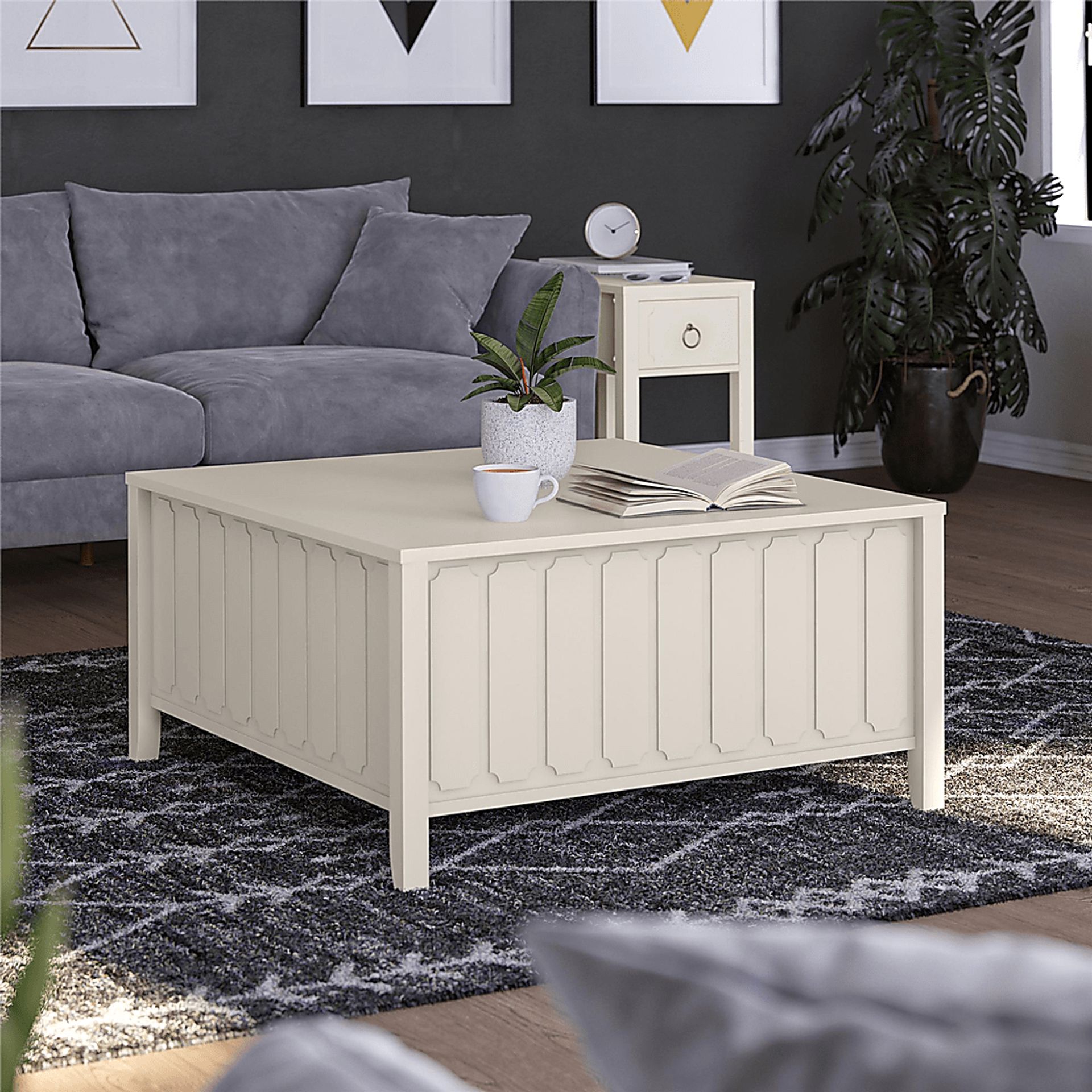 Anselma White Lift-Top Cocktail Table - Image 2