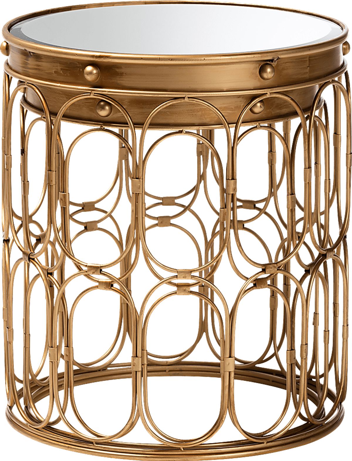 Anselmo Gold Colors,Metal Set Of 2 Accent Tables Rooms to Go