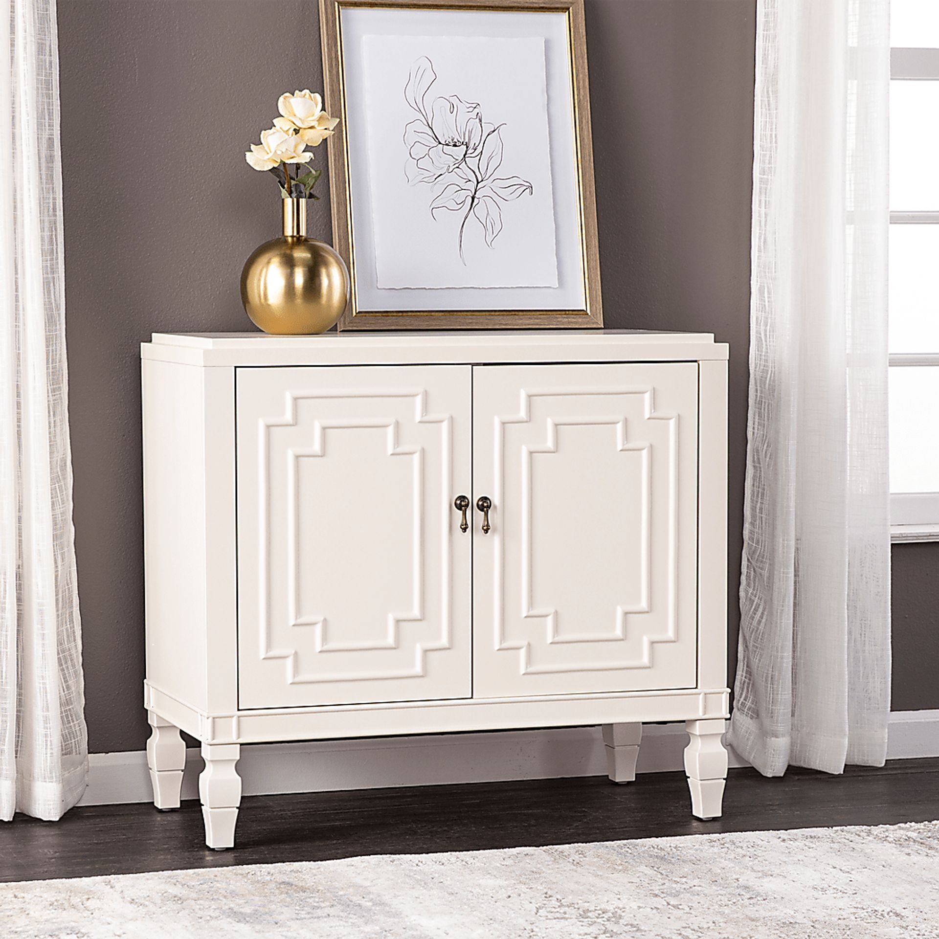 Anseman White Accent Cabinet - Image 2