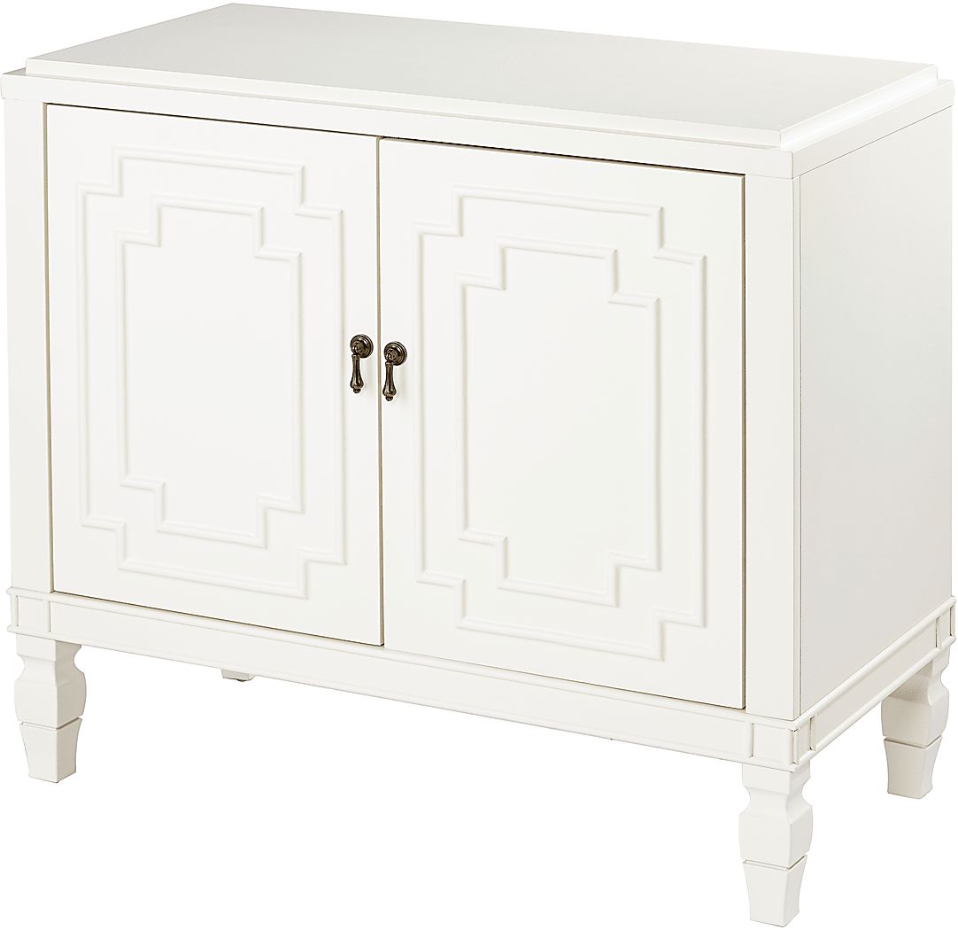 Anseman White Accent Cabinet