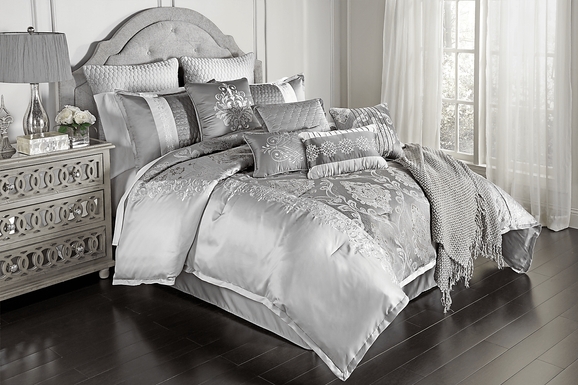 Anseor Gray 12 Pc King Comforter Set