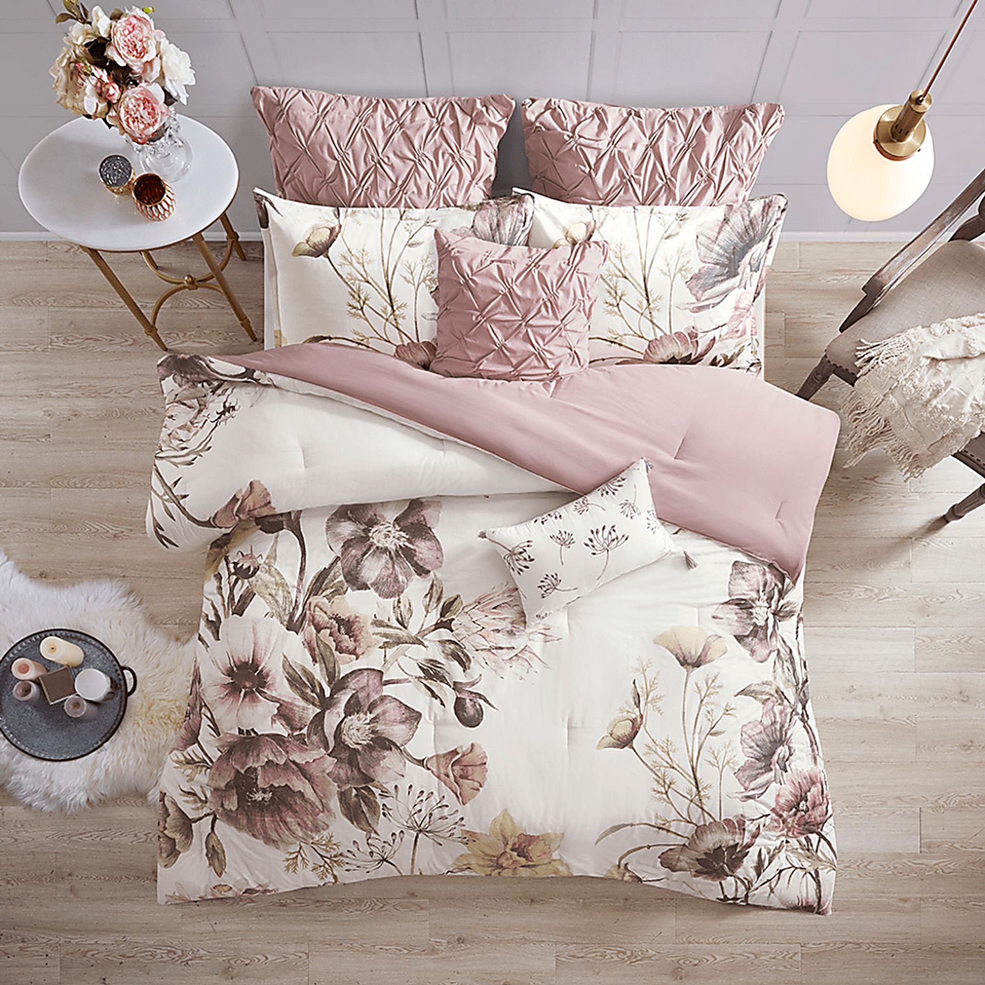 Anserman Blush 8 Pc California King Comforter Set - Image 3