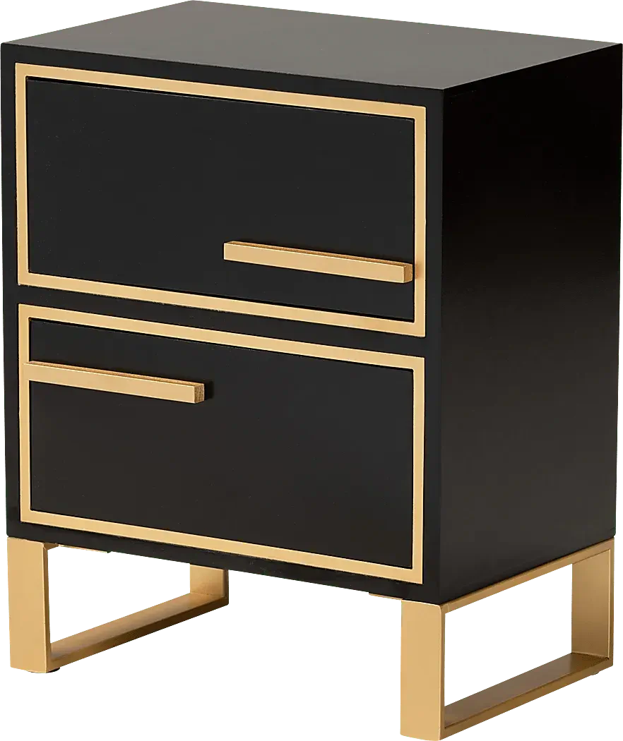 Anston Black Nightstand Rooms to Go