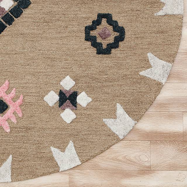Antague Taupe/Multi 5' Round Rug - Thumbnail - Image 3