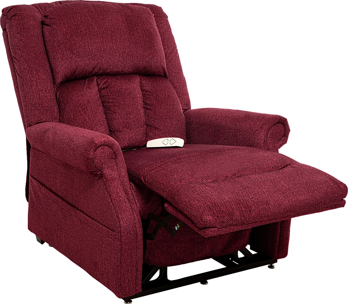 Antenor Red Polyester Fabric Power Lift Recliner | Rooms to Go