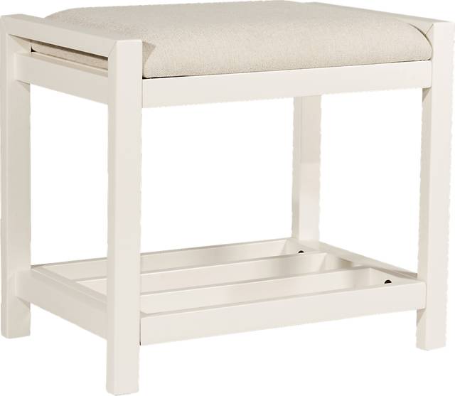 Antero White Vanity Stool - Thumbnail - Image 1