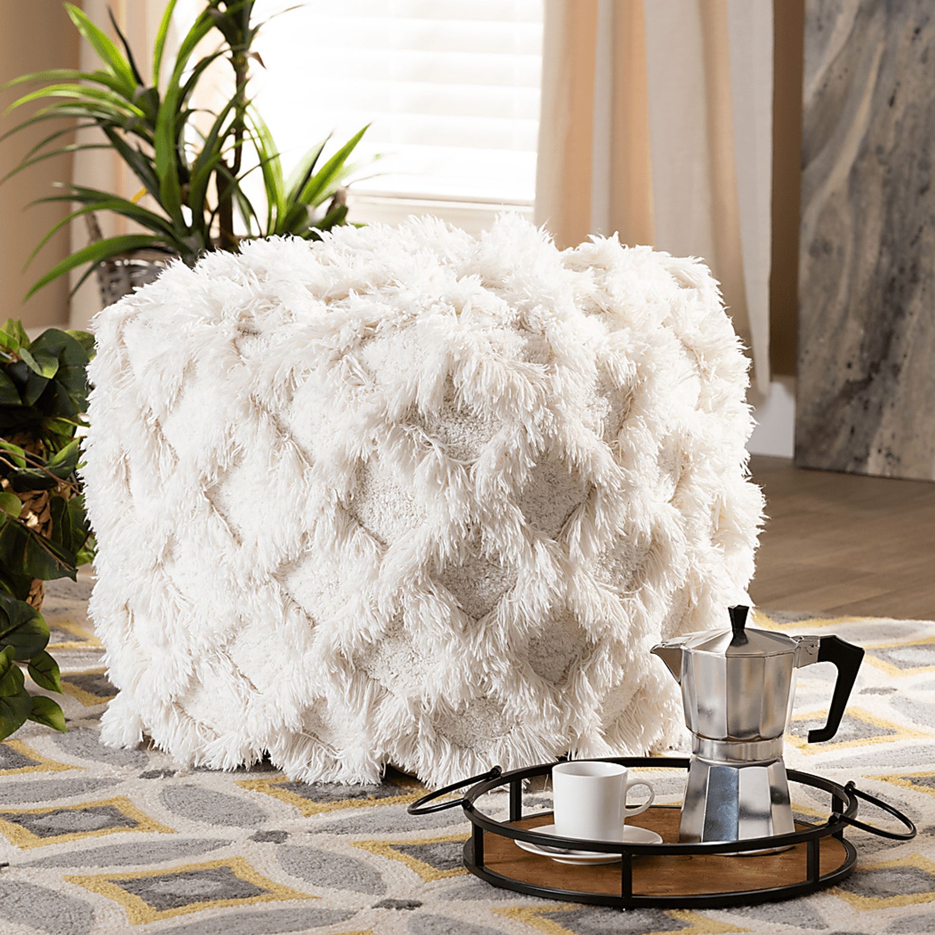 Antigo Ivory Pouf - Image 4