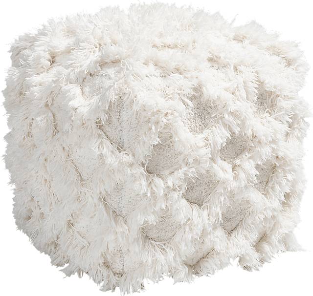 Antigo Ivory Pouf - Thumbnail - Image 1