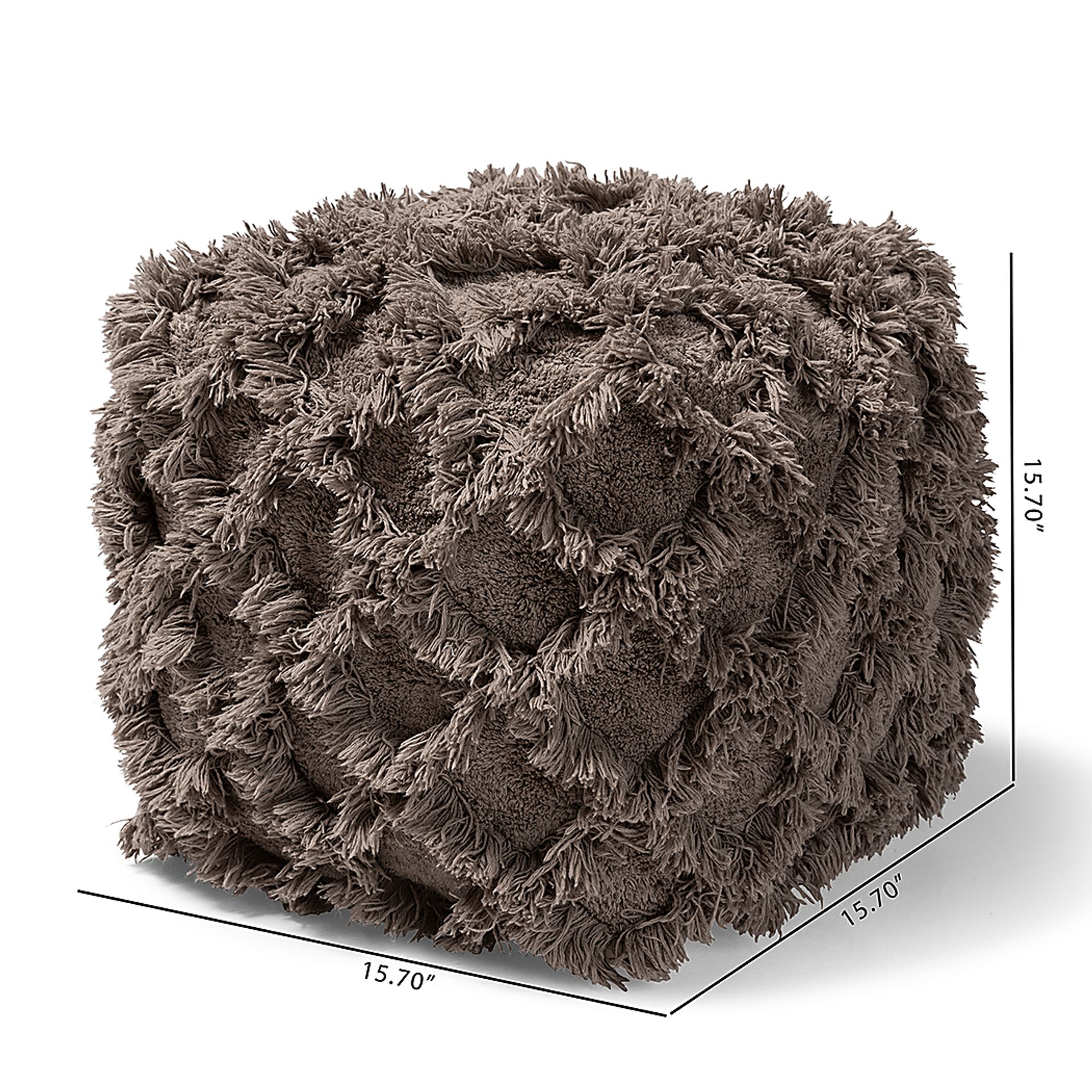 Antigo Taupe Pouf - Image 6