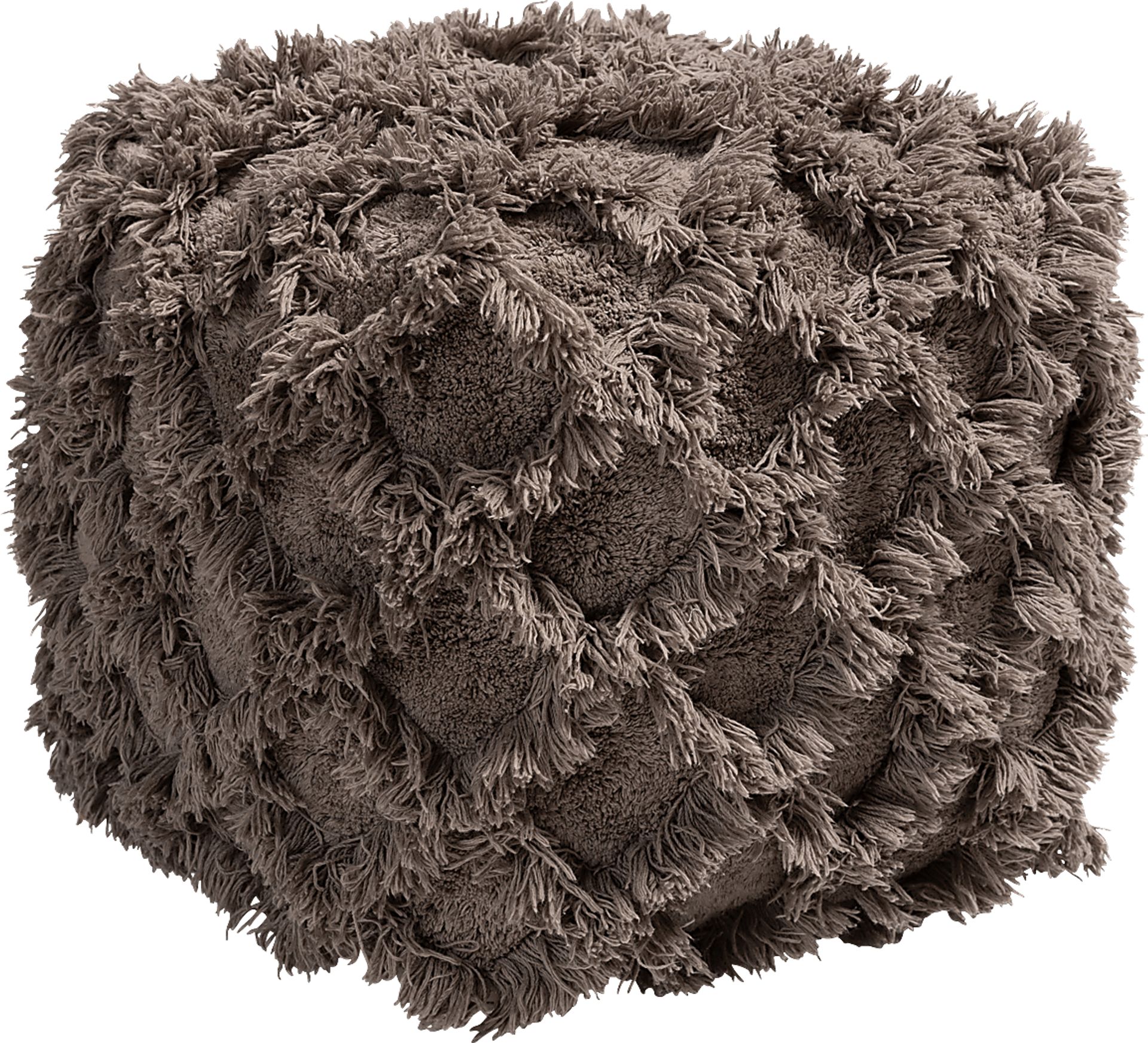 Antigo Taupe Pouf - Image 1