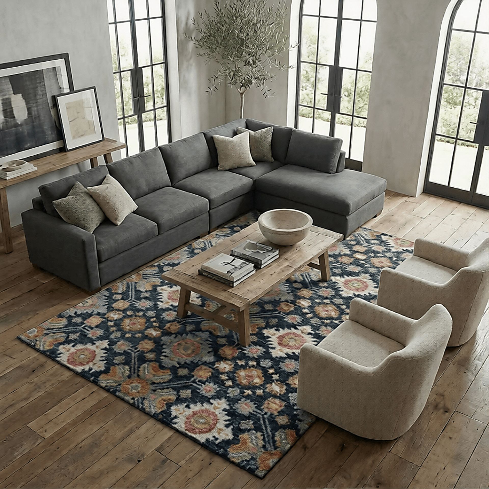 Antike Navy 8' x 10' Rug - Image 2