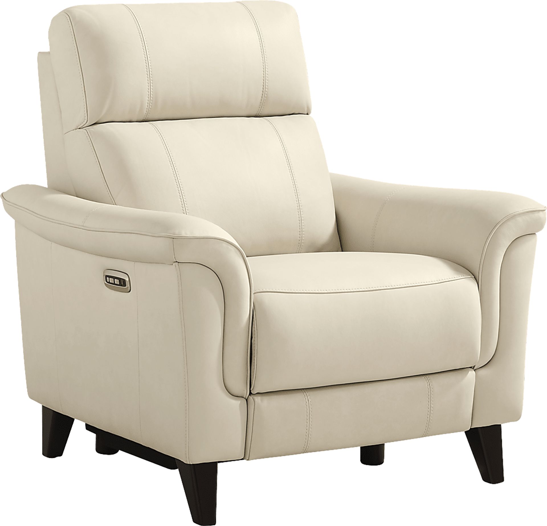 Antonella Beige Leather Dual Power Recliner - Image 3