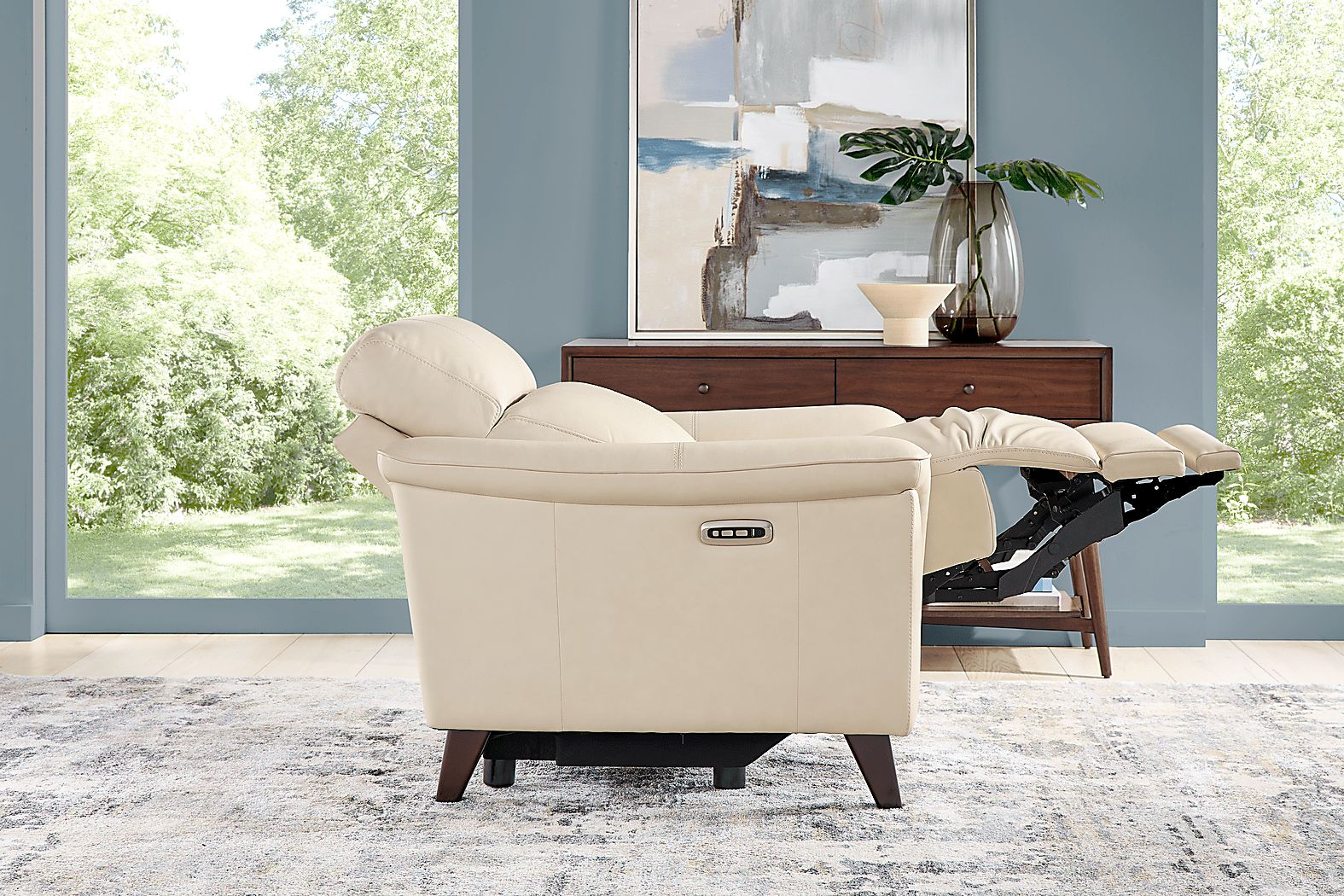 Antonella Leather Dual Power Recliner - Thumbnail 3