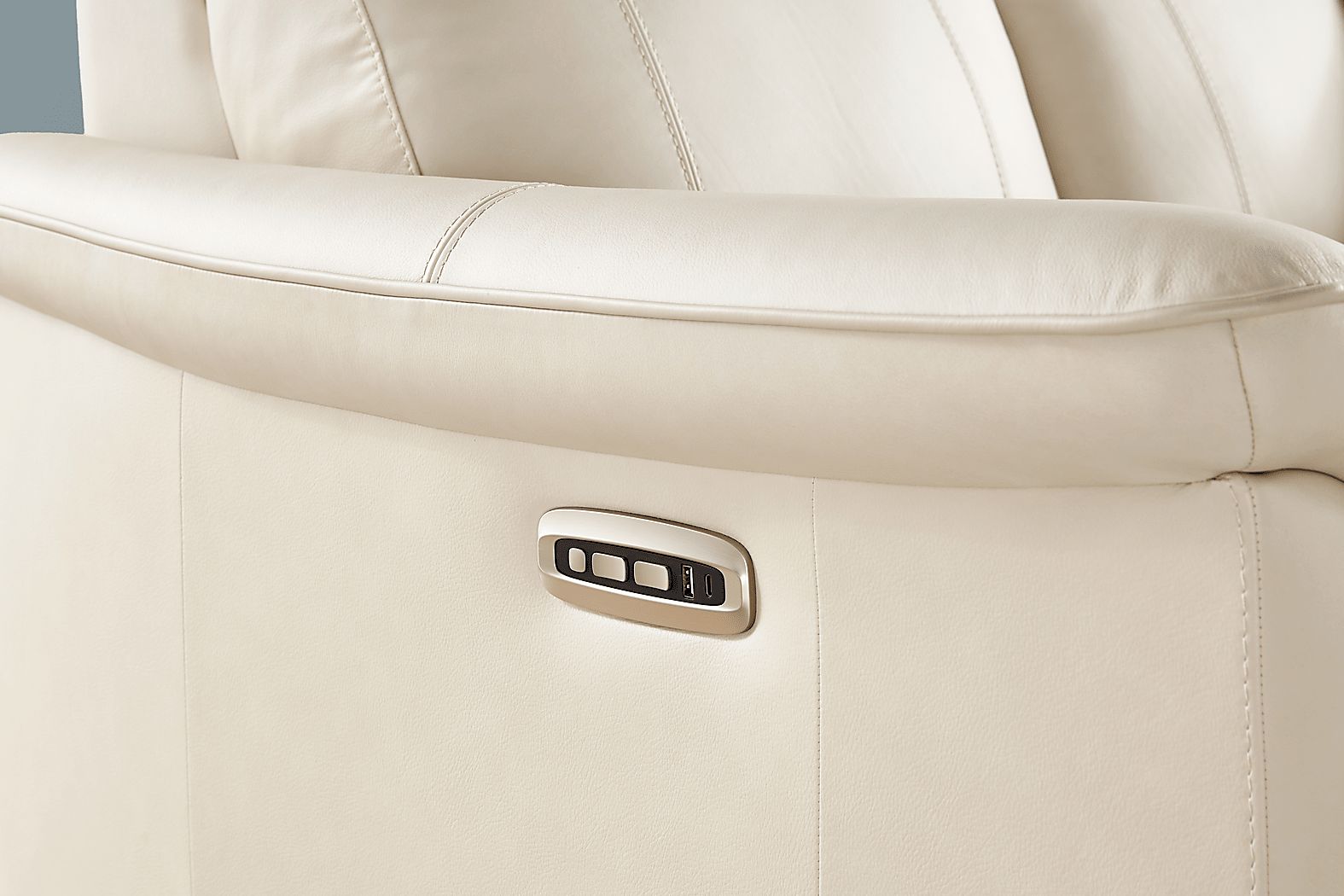 Antonella Leather Dual Power Reclining Sofa - Thumbnail 3