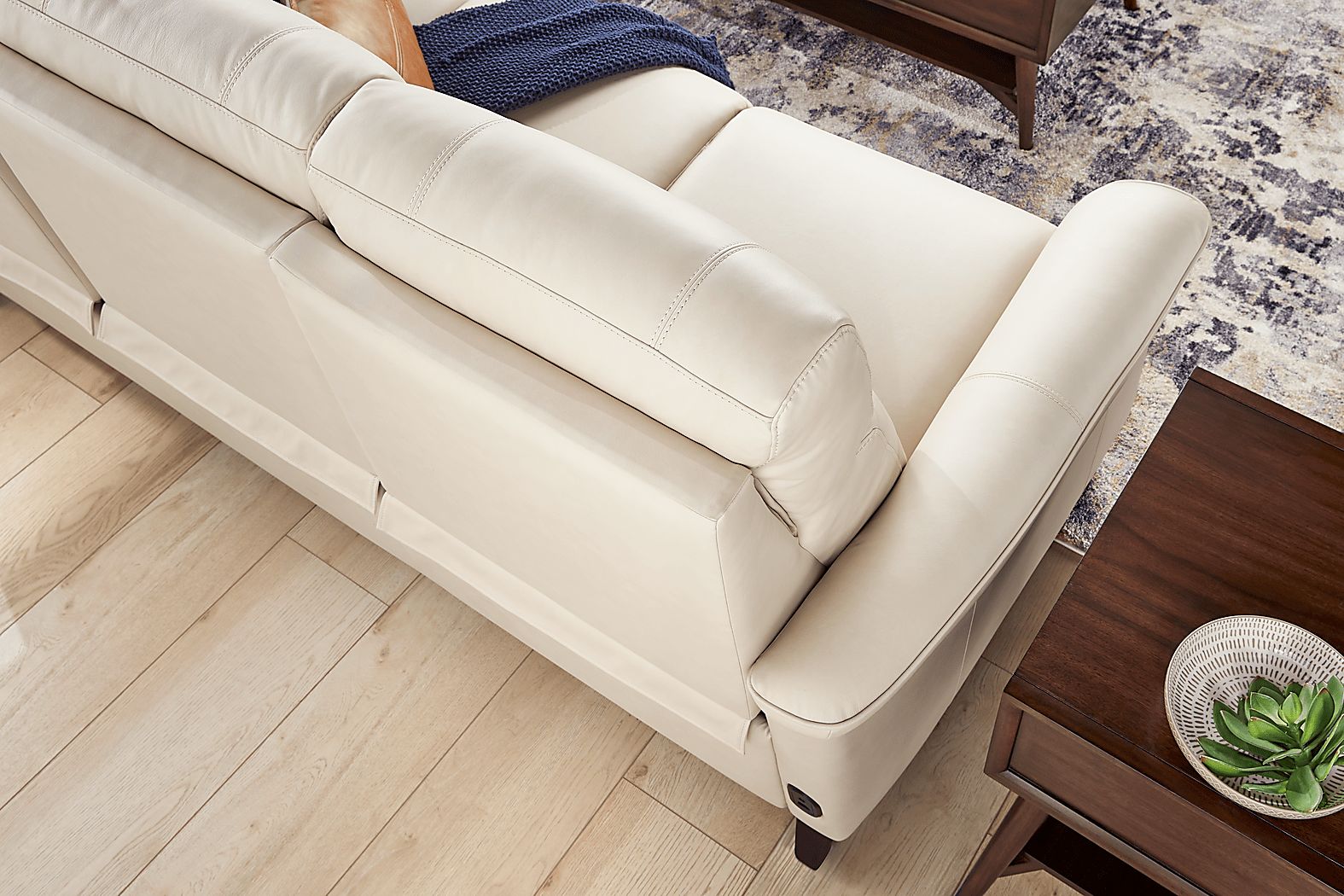 Antonella Leather Dual Power Reclining Sofa