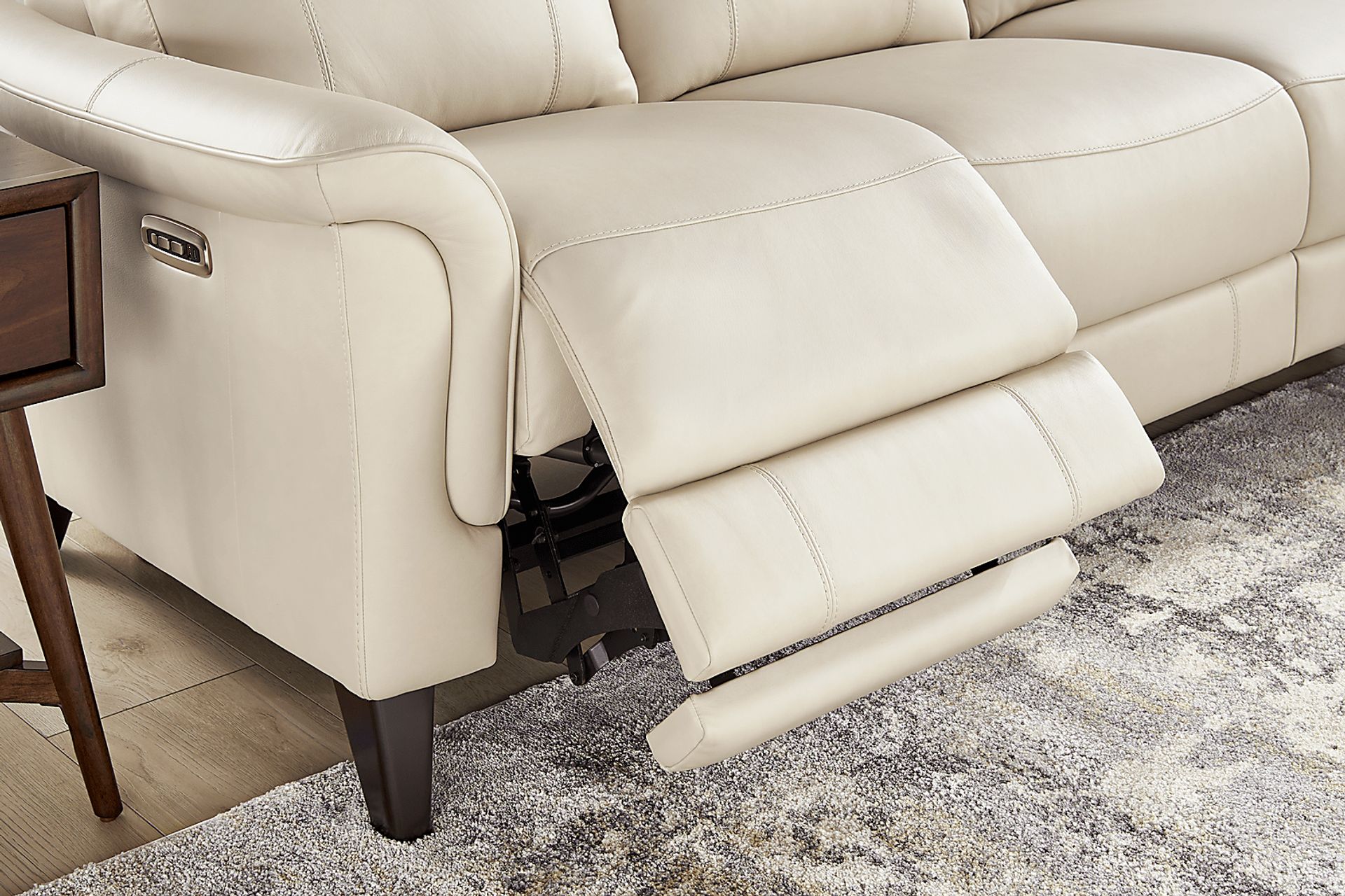 Antonella Tan 2 Pc Leather Dual Power Reclining Living Room - Image 5