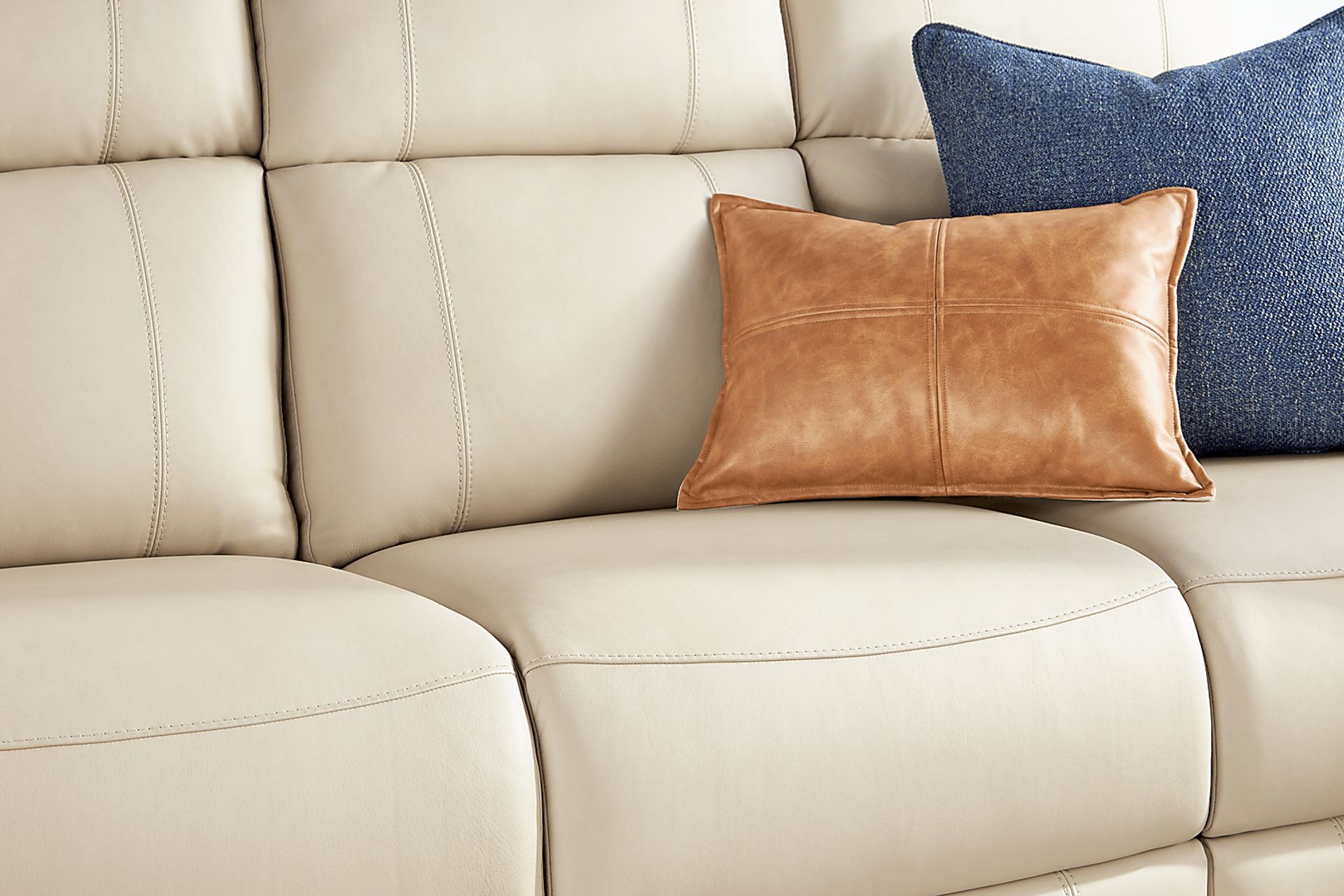 Antonella Tan 2 Pc Leather Dual Power Reclining Living Room - Image 6