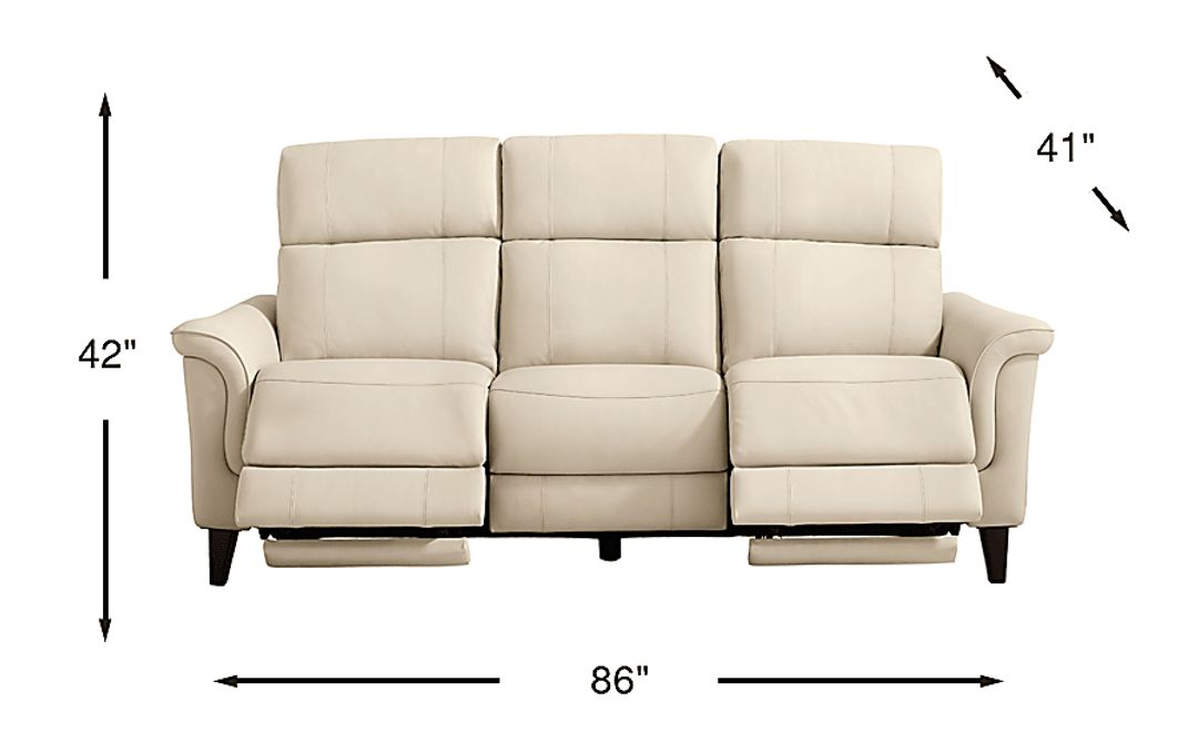 Antonella Leather Dual Power Reclining Sofa
