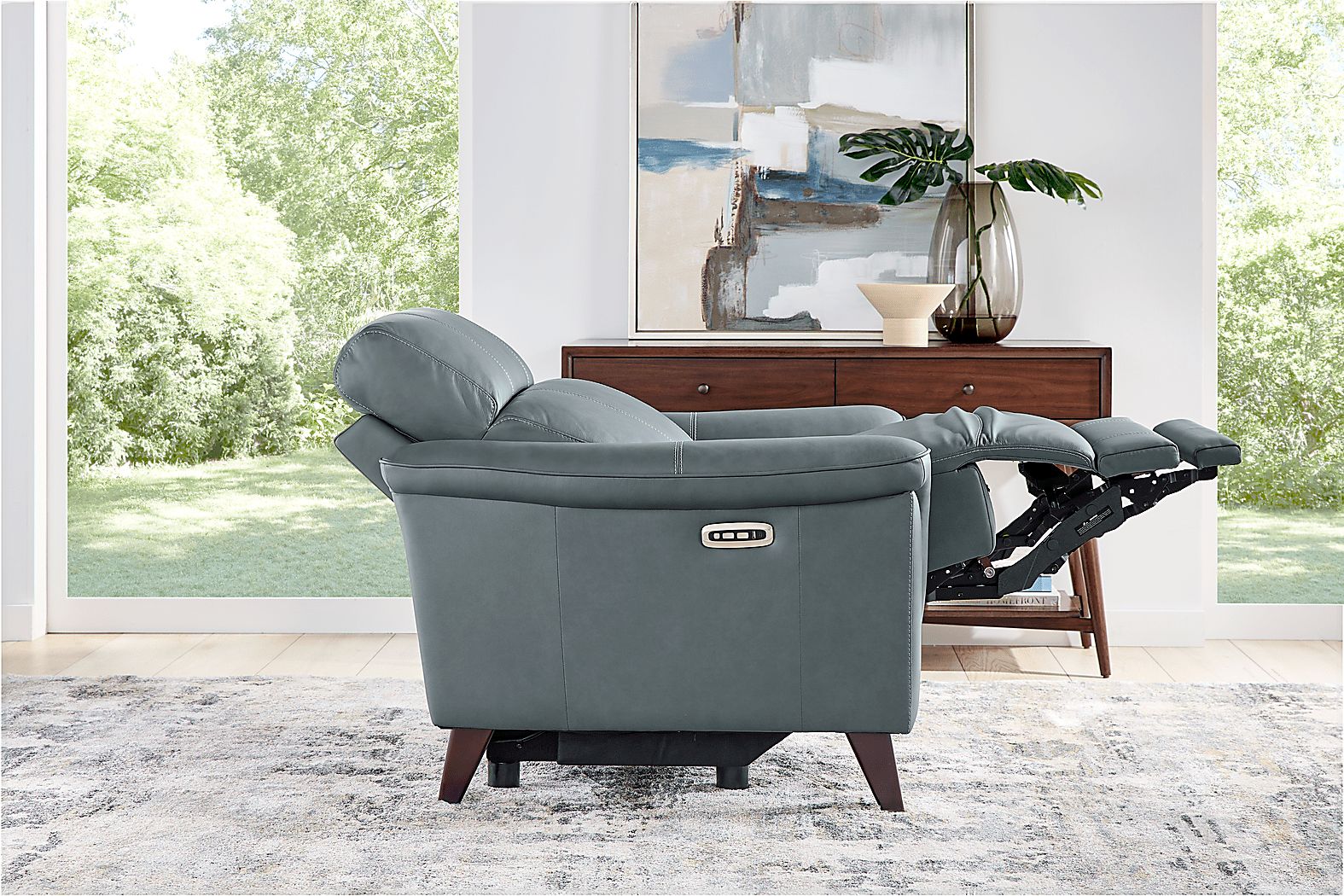 Antonella Leather Dual Power Reclining Loveseat - Thumbnail 3