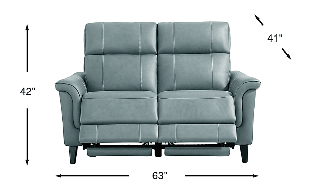 Antonella Leather Dual Power Reclining Loveseat