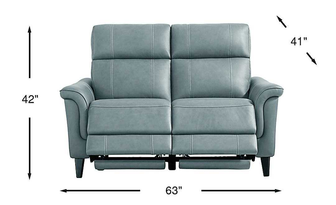 Antonella Leather Dual Power Reclining Loveseat