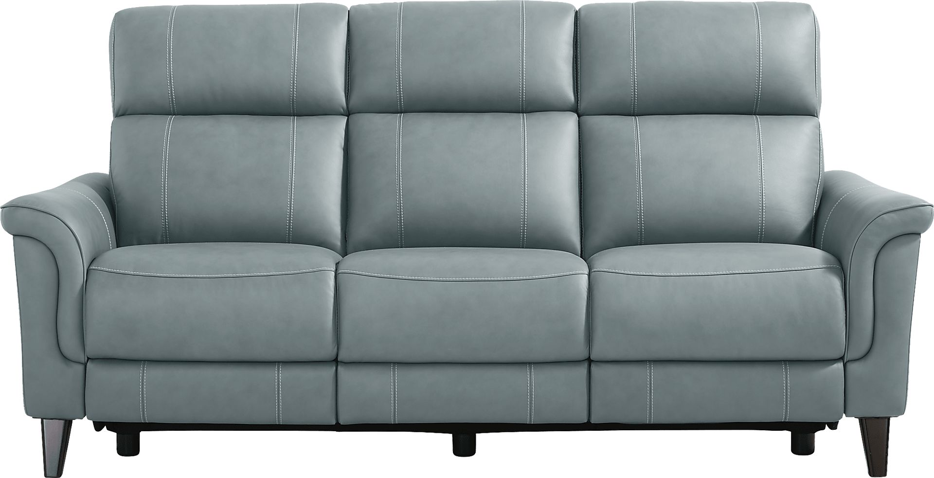 Antonella Blue 2 Pc Leather Dual Power Reclining Living Room - Image 3