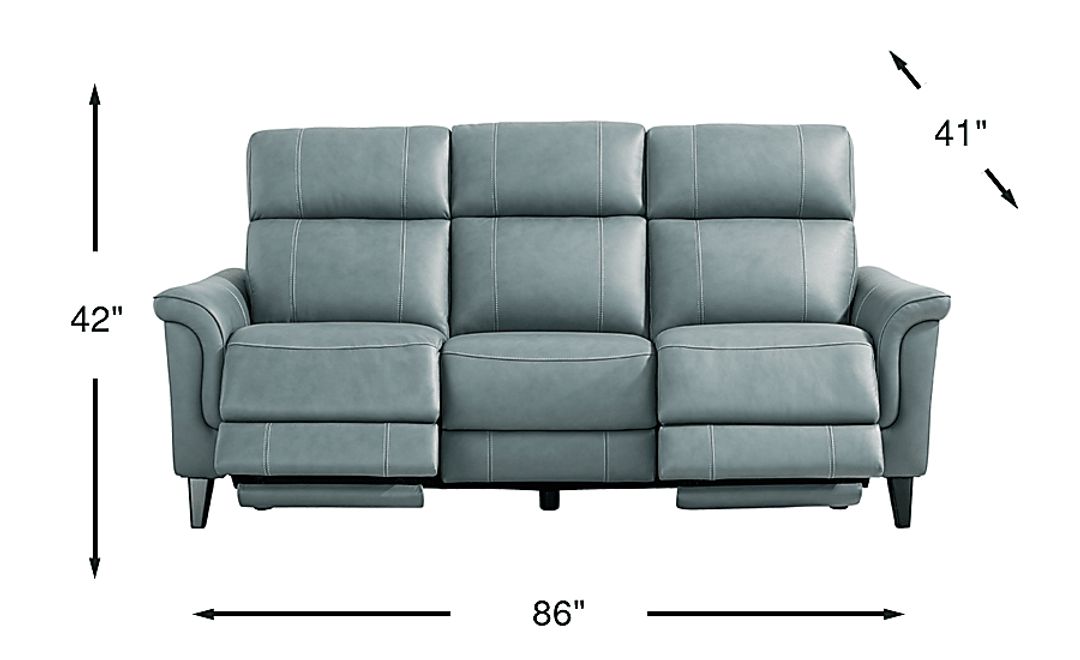 Antonella Leather Dual Power Reclining Sofa