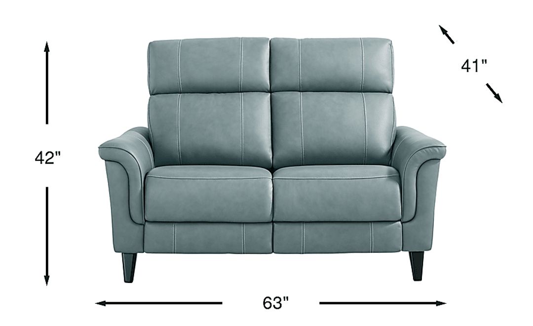 Antonella Leather Stationary Loveseat