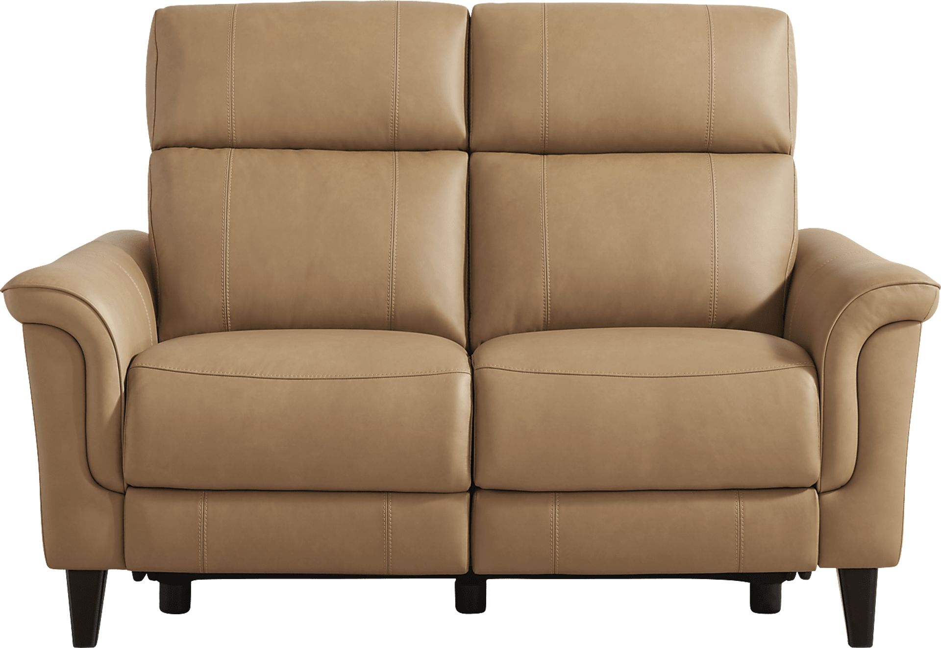 Antonella Tan 5 Pc Leather Dual Power Reclining Living Room - Image 12