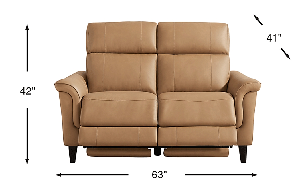 Antonella Leather Dual Power Reclining Loveseat