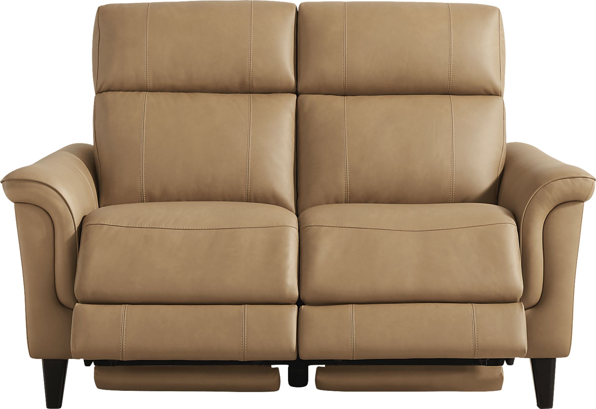 Antonella Tan 5 Pc Leather Dual Power Reclining Living Room - Image 11