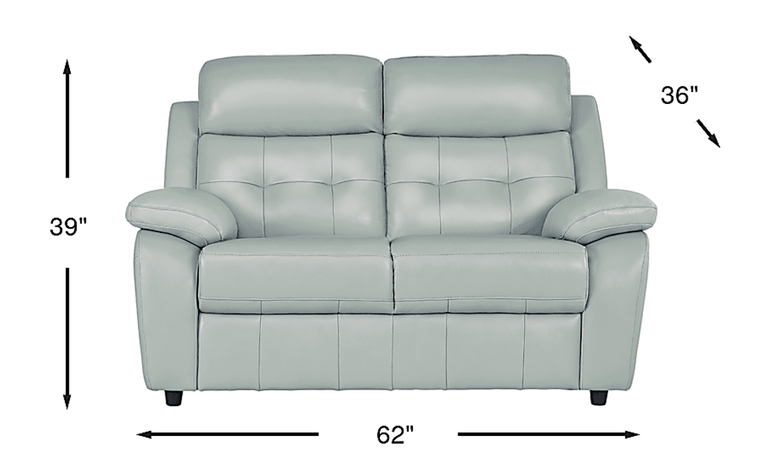 Antonin Leather Stationary Loveseat