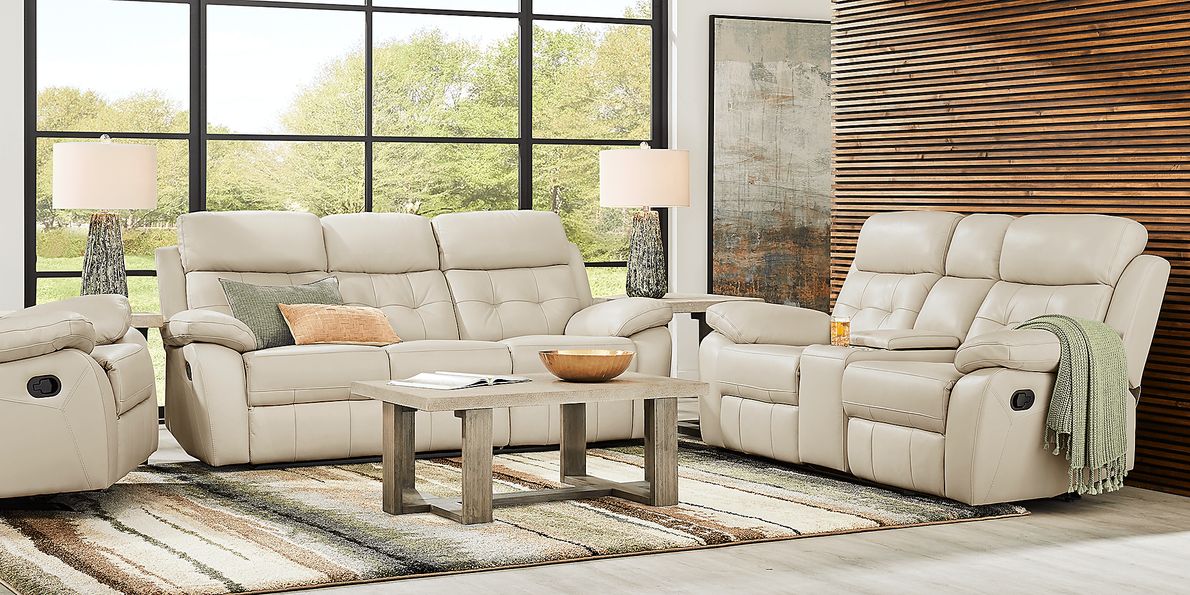 Antonin 7 Pc Leather Non-Power Reclining Living Room Set