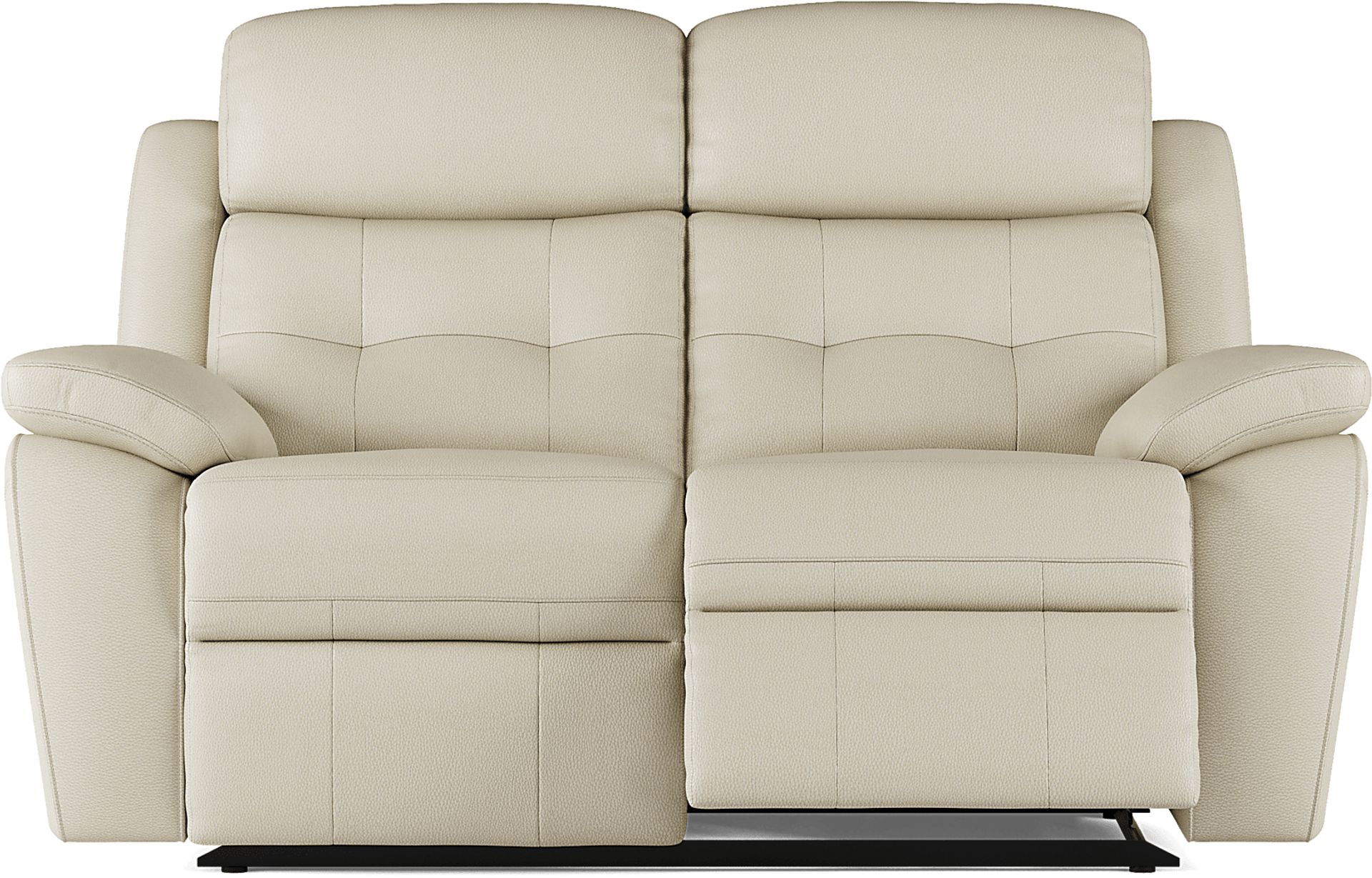 Antonin Beige Leather Reclining Loveseat - Image 1