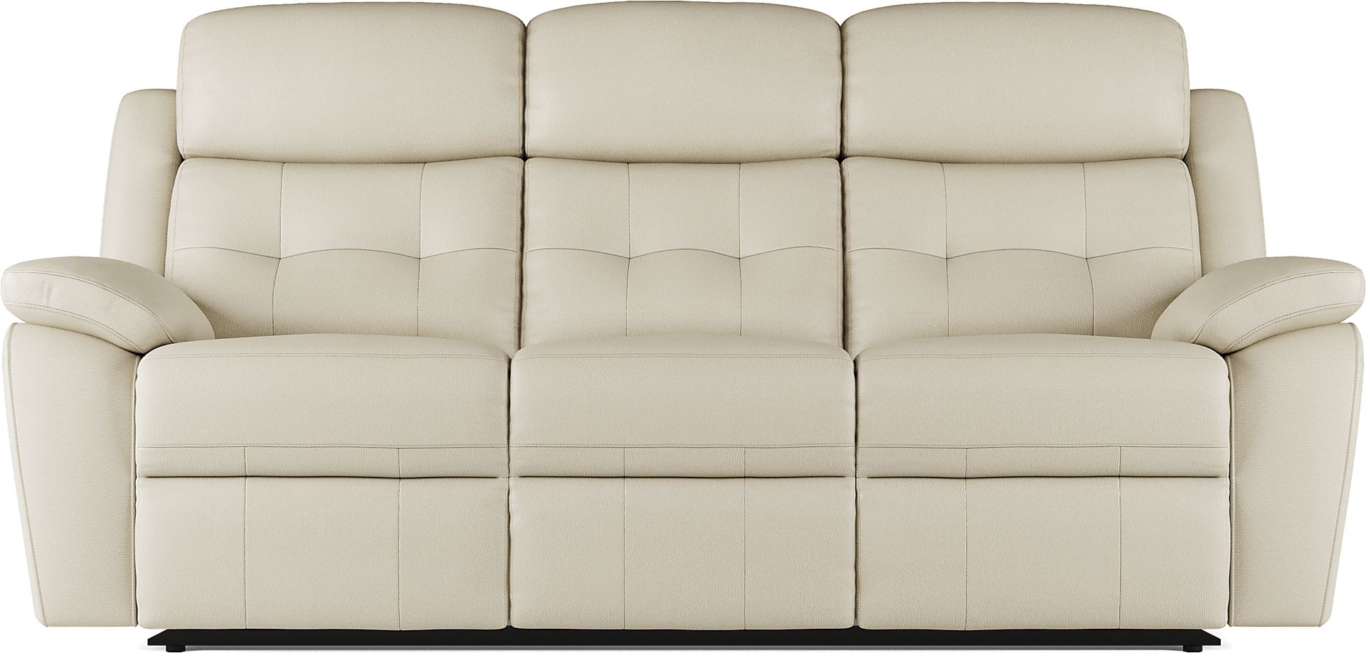 Antonin Beige Leather Reclining Sofa - Image 4