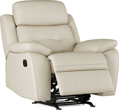 Antonin Beige Leather Rocker Recliner
