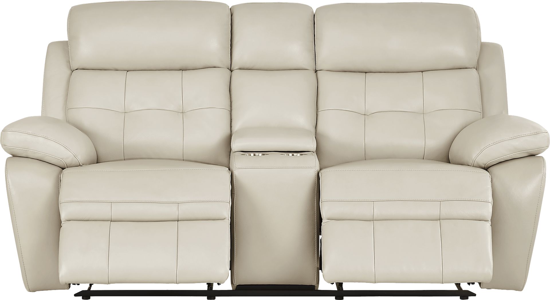 Antonin Beige Leather 3 Pc Reclining Living Room - Image 7