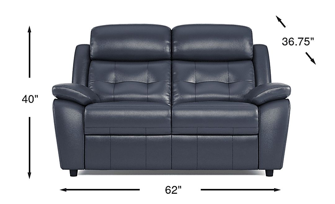 Antonin Leather Stationary Loveseat