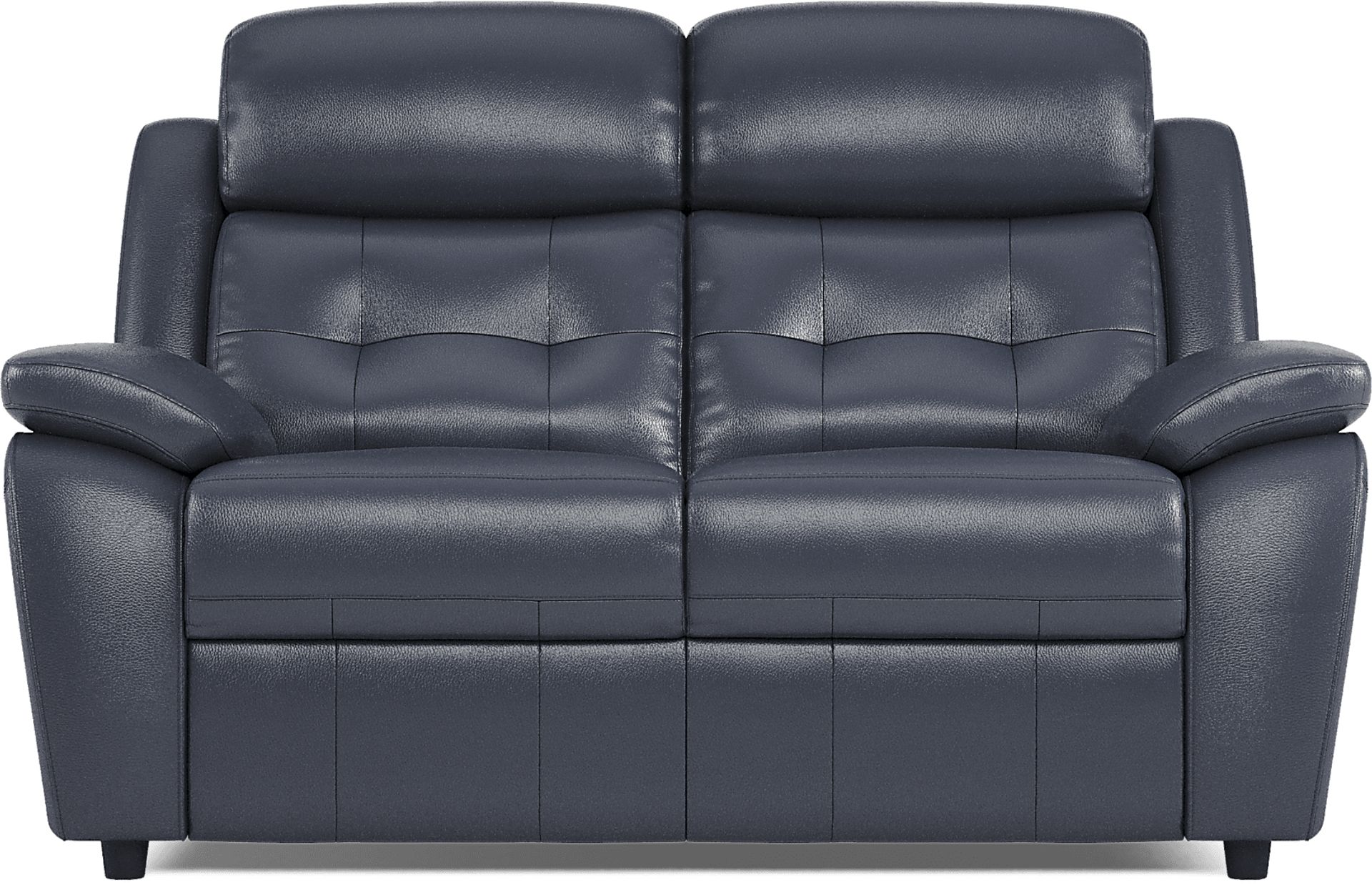 Antonin Blue Leather Loveseat - Image 1