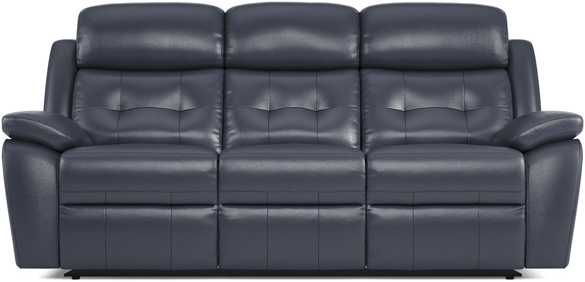 Antonin Blue Leather Power Reclining Sofa - Image 4