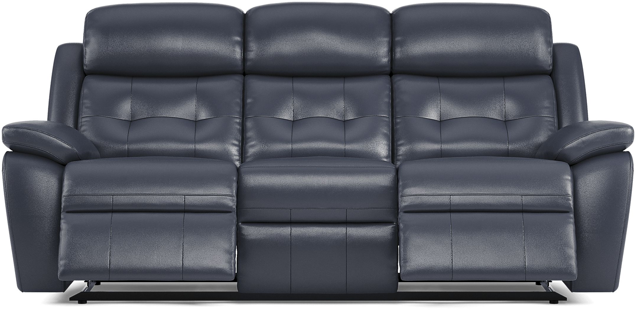 Antonin Blue Leather Power Reclining Sofa