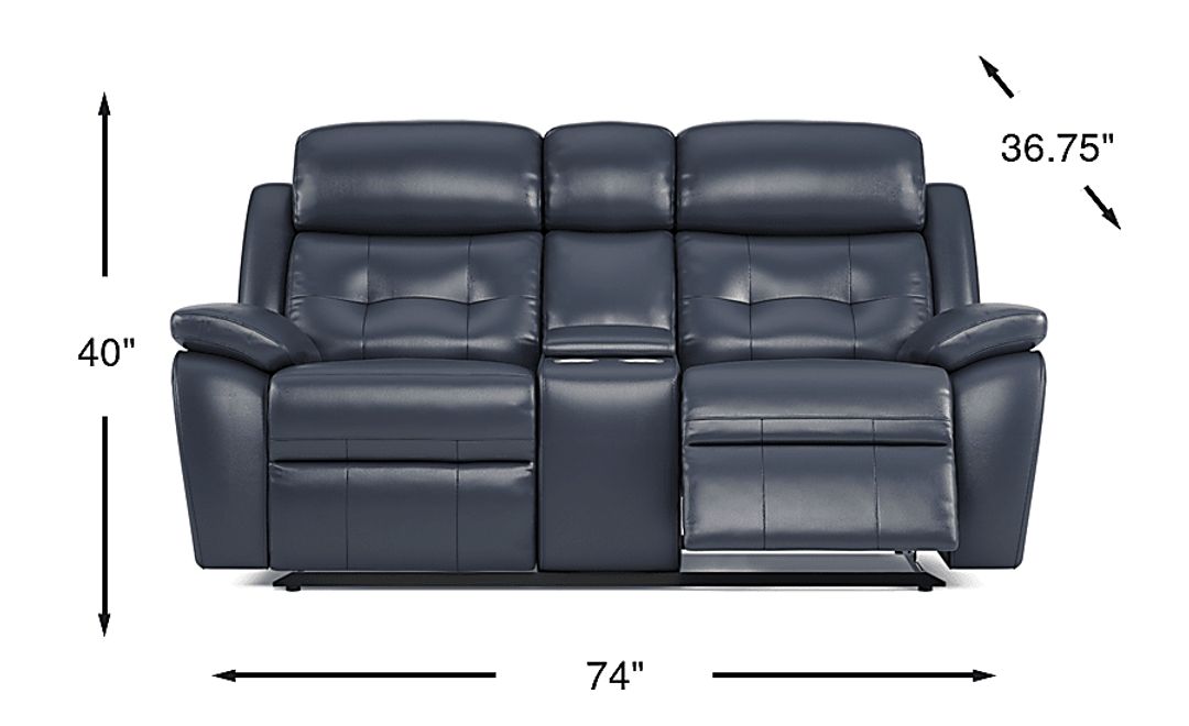Antonin Leather Non-Power Reclining Loveseat