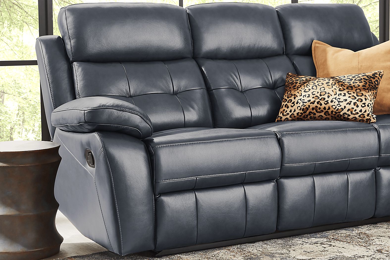 Antonin Leather Non-Power Reclining Living Room Set - Thumbnail 2