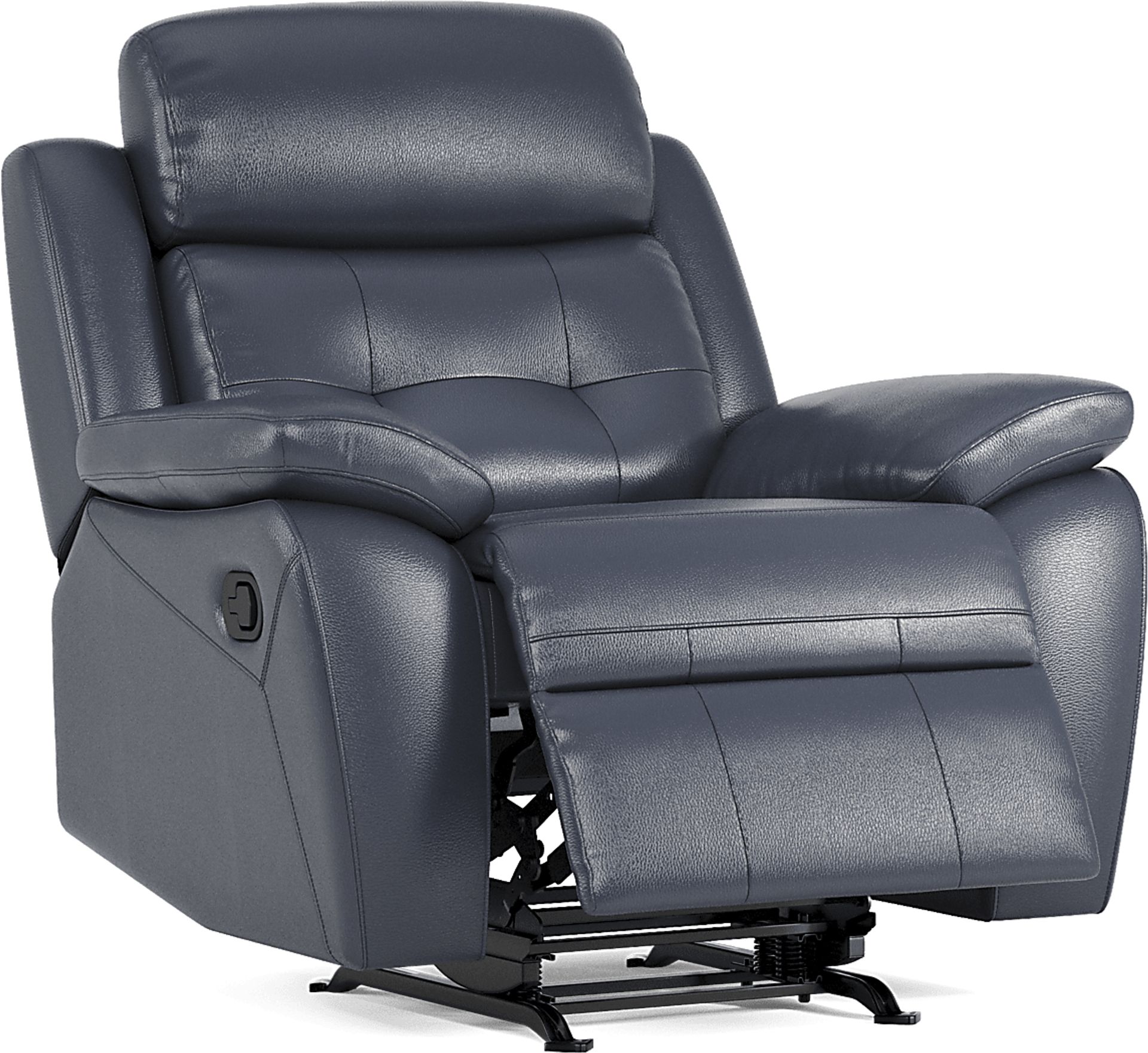 Antonin Blue Leather Rocker Recliner - Image 1
