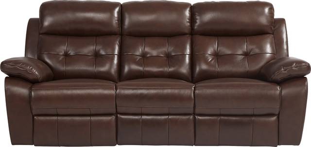 Antonin Brown Leather Power Reclining Sofa - Thumbnail - Image 1