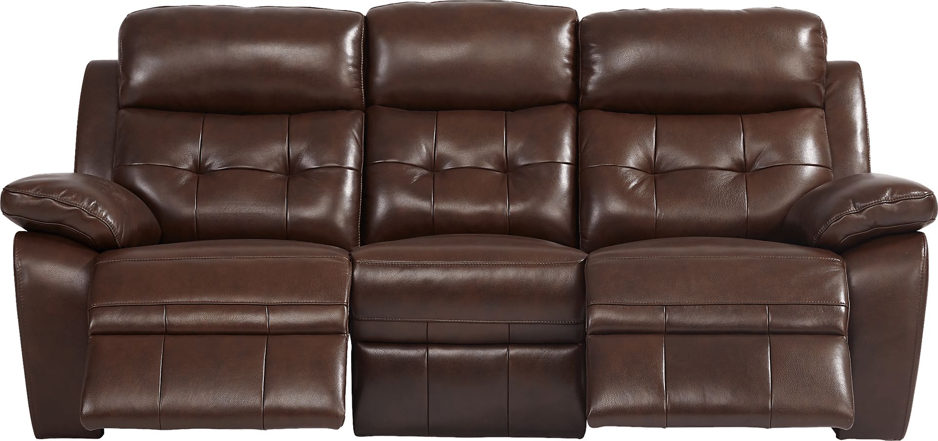 Antonin Brown Leather 2 Pc Living Room with Reclining Sofa - Image 3