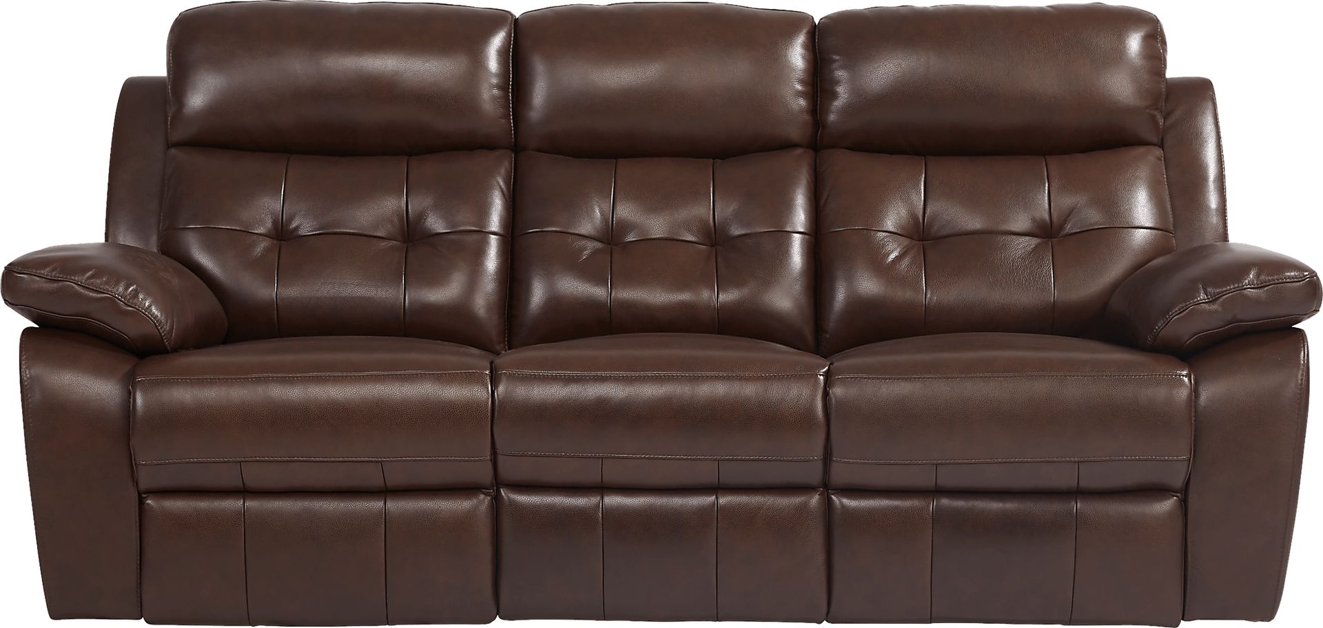 Antonin Brown Leather 2 Pc Living Room with Reclining Sofa - Image 2